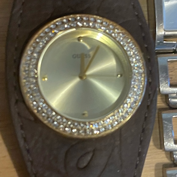 Guess watch bundle like new- look at all photos suede / gold & SS MOP - Picture 12 of 12